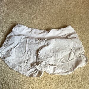 Lululemon Women's White Athletic Shorts - Size 8 Tall
